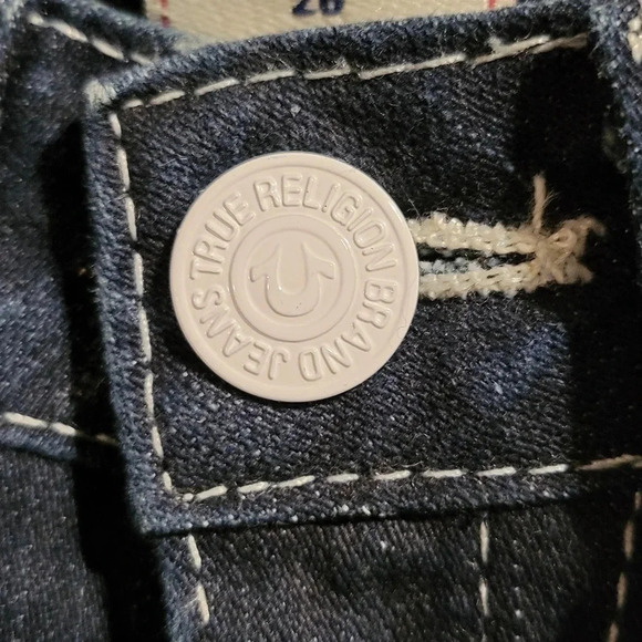 True Religion Lola Jeans Sequin Pocket Logo Cut:603155 style:104H06CI #0014 - Picture 5 of 10